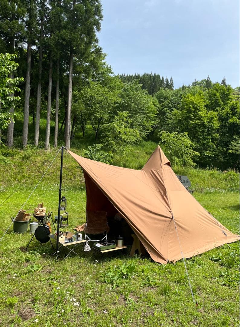 オールコットン　ワンポールテント(山善)