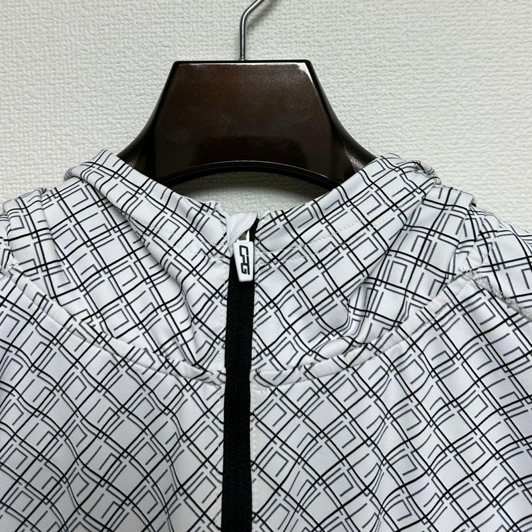 美品　CPG GOLF シーピージーゴルフ フード付きハーフジップ長袖　 XL