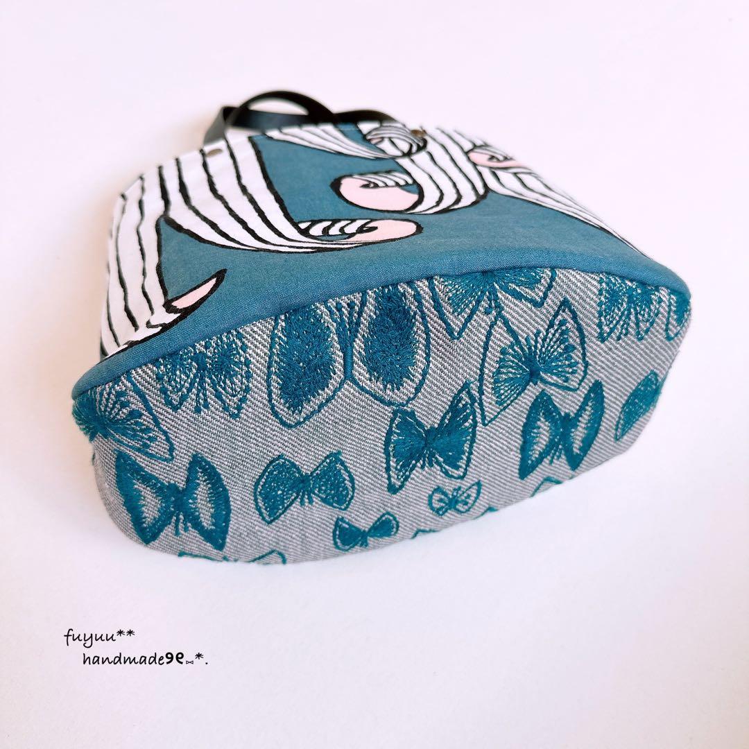 ハンドメイドꕤ︎︎ベルバッグ ミナペルホネン swing sky flower