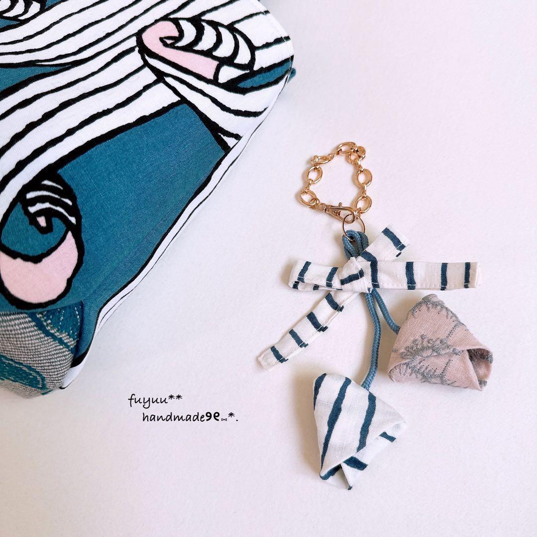 ハンドメイドꕤ︎︎ベルバッグ ミナペルホネン swing sky flower