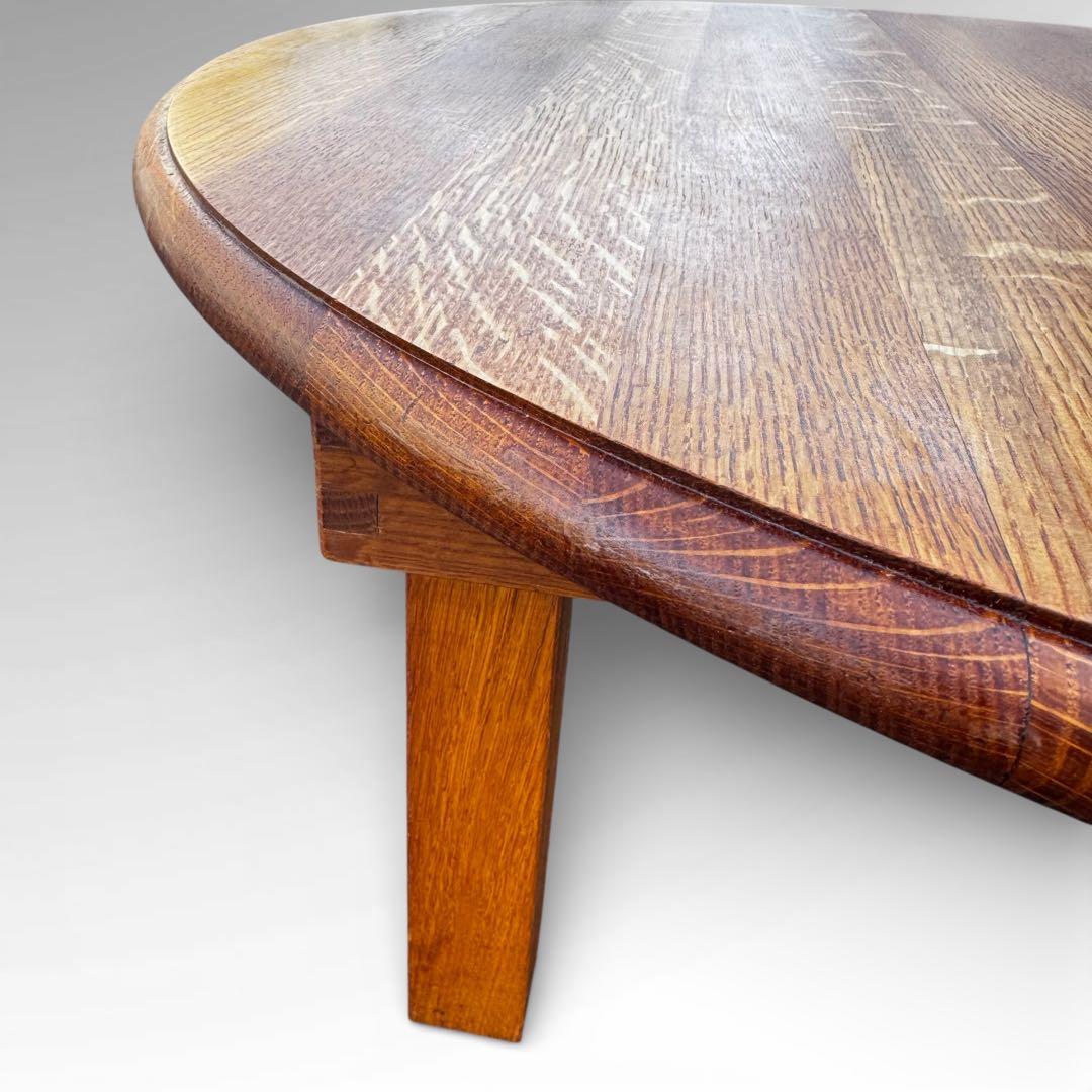 【美品】RUDO ルドー 楢（ナラ）材 折り畳み ちゃぶ台 円卓 無垢材