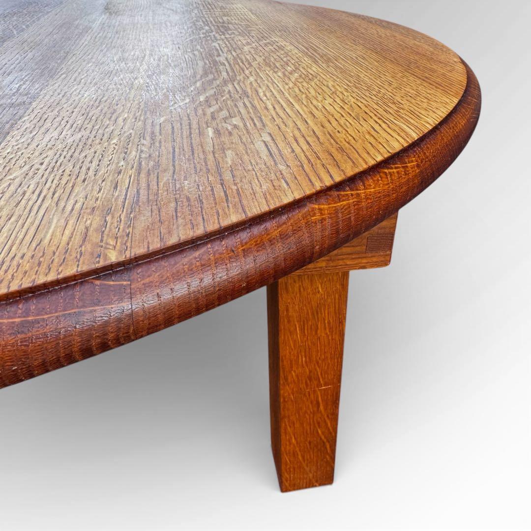 【美品】RUDO ルドー 楢（ナラ）材 折り畳み ちゃぶ台 円卓 無垢材