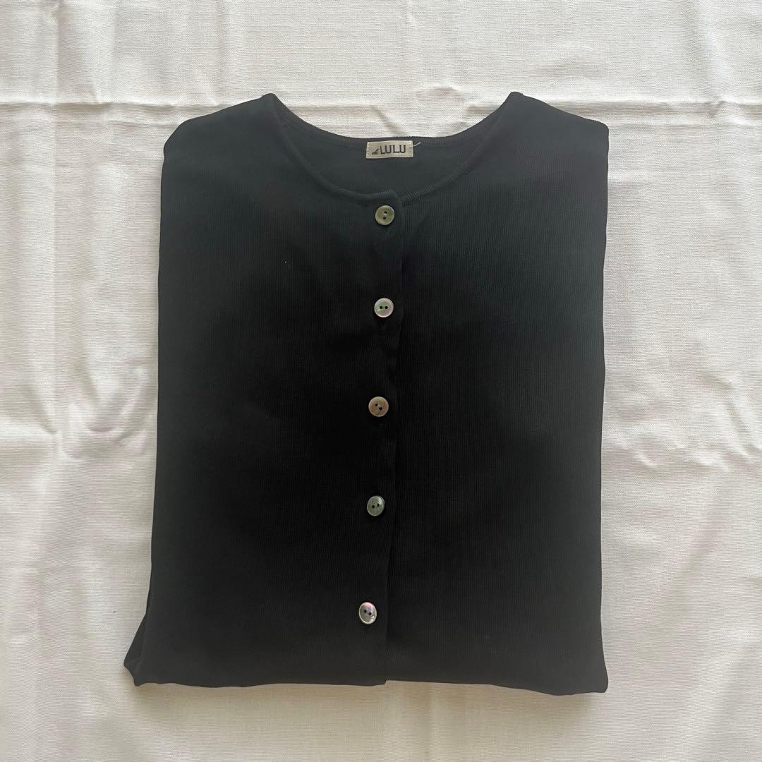 edit for lulu abc ロングカーディガン ブラック