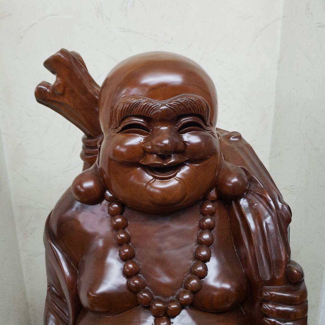 Ｂフライデー蔵出し特価１木造り 布袋さん 約60cm12kg