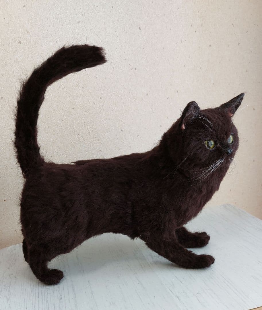 羊毛フェルト　猫(黒猫)