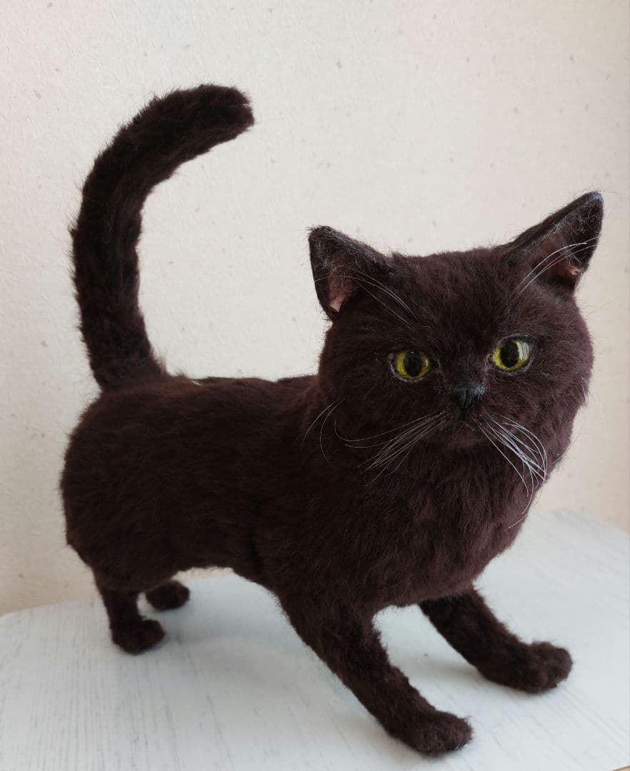 羊毛フェルト　猫(黒猫)