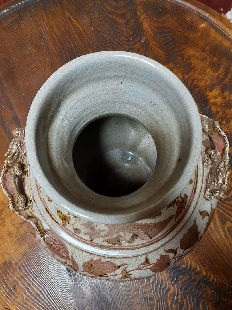 中国元～明時代洪武期釉裏紅大花瓶