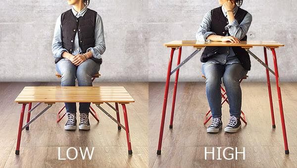 新品未開封 カステルメルリーノ 100☓60　ハイ＆ローキャンパーテーブル 黒