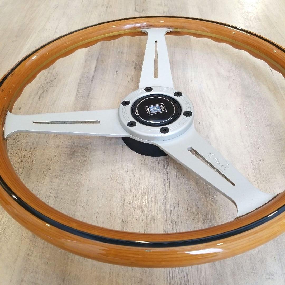 NARDI☆ナルディクラシックVITEウッドステアリング/シルバースポーク37Φ