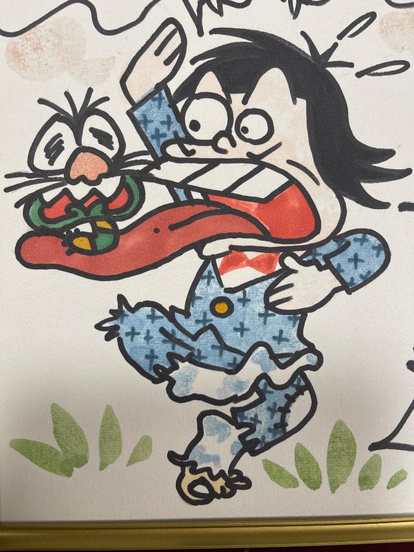 【黄色さま専用】おそ松くん【イヤミ】バシェッ＆ムシェーッセット　直筆サイン色紙