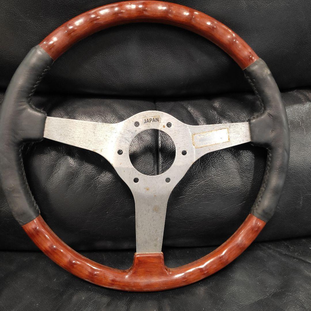 h*x様 Izumi ハンドル ウッド レザー 3本スポーク