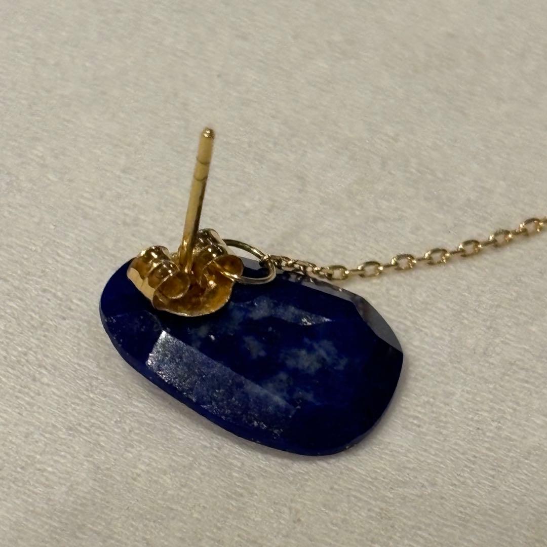 モナカジュエリー　ピアス　k18 ラピスラズリ ブルーサファイア