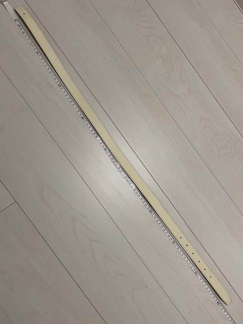 エルメス エプソン ベージュ レザー ベルト シンプル デザイン