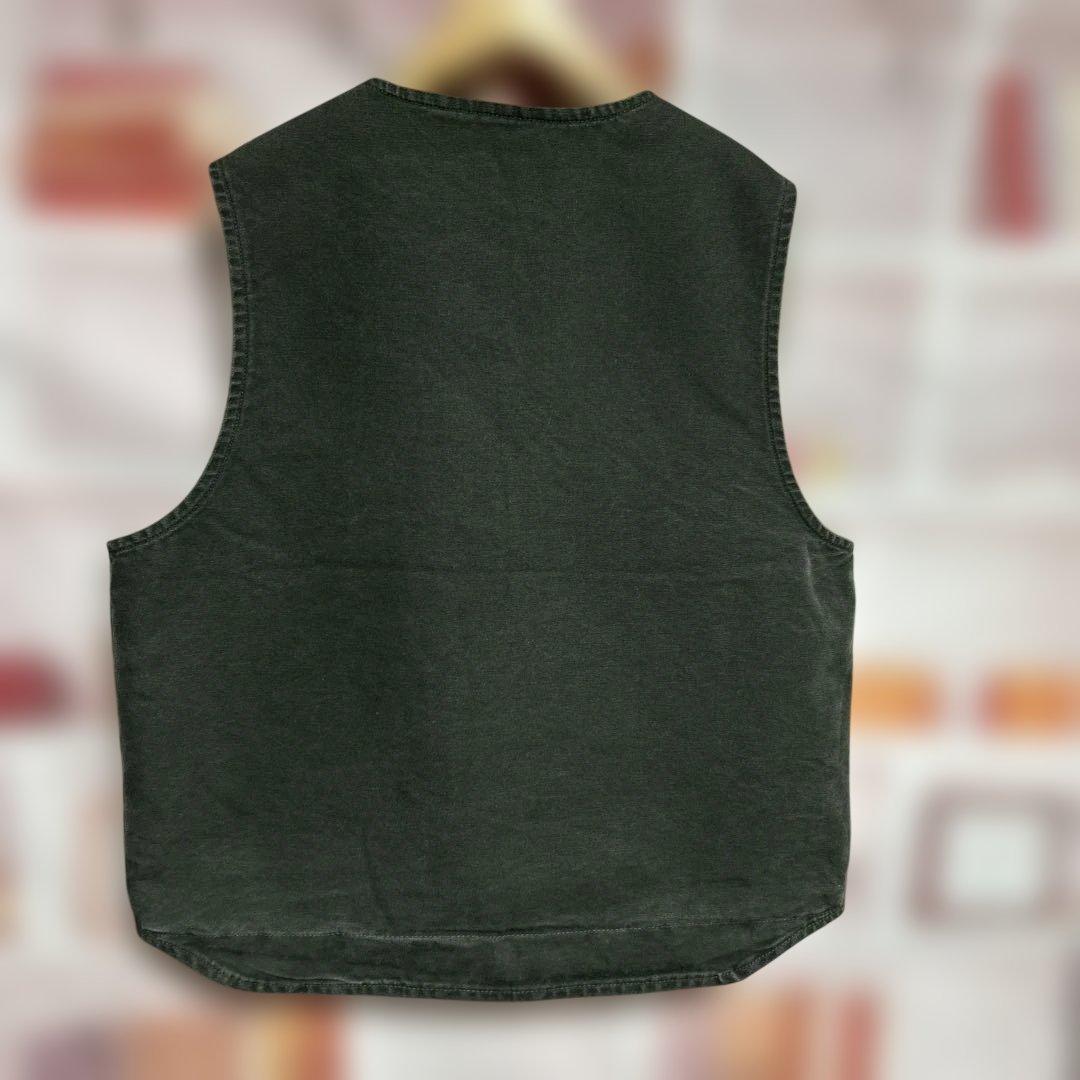 美品　Carhartt ダックベスト モスグリーン Lサイズ