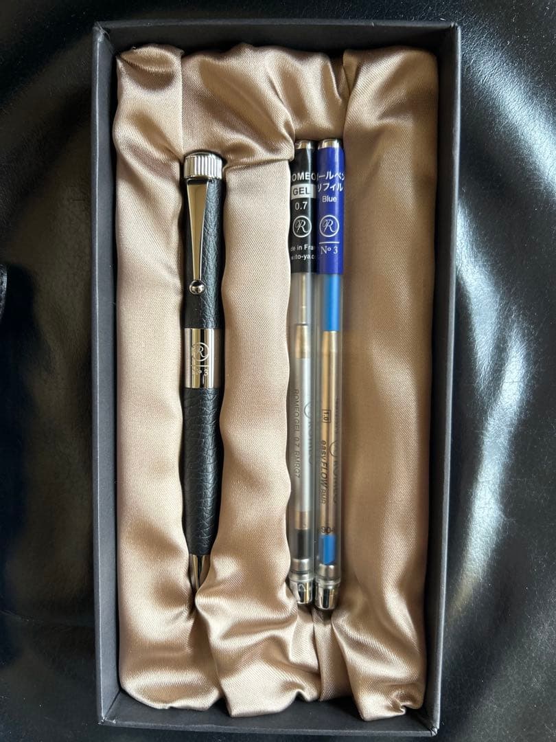 【未使用品】ROMEO No.3（レザー）ボールペン（ケース・リフィール２本付）