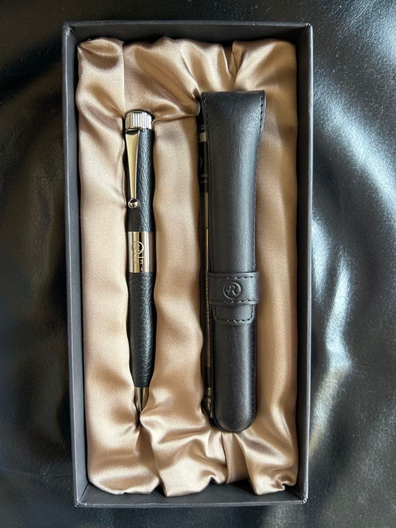 【未使用品】ROMEO No.3（レザー）ボールペン（ケース・リフィール２本付）