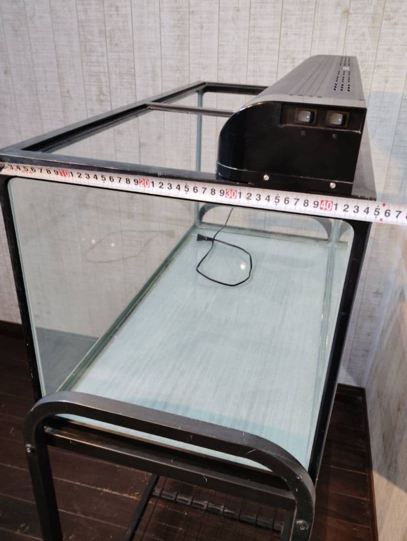 直接引取り限定 兵庫県加東市　90cmガラス水槽 照明 水槽台 セット 中古