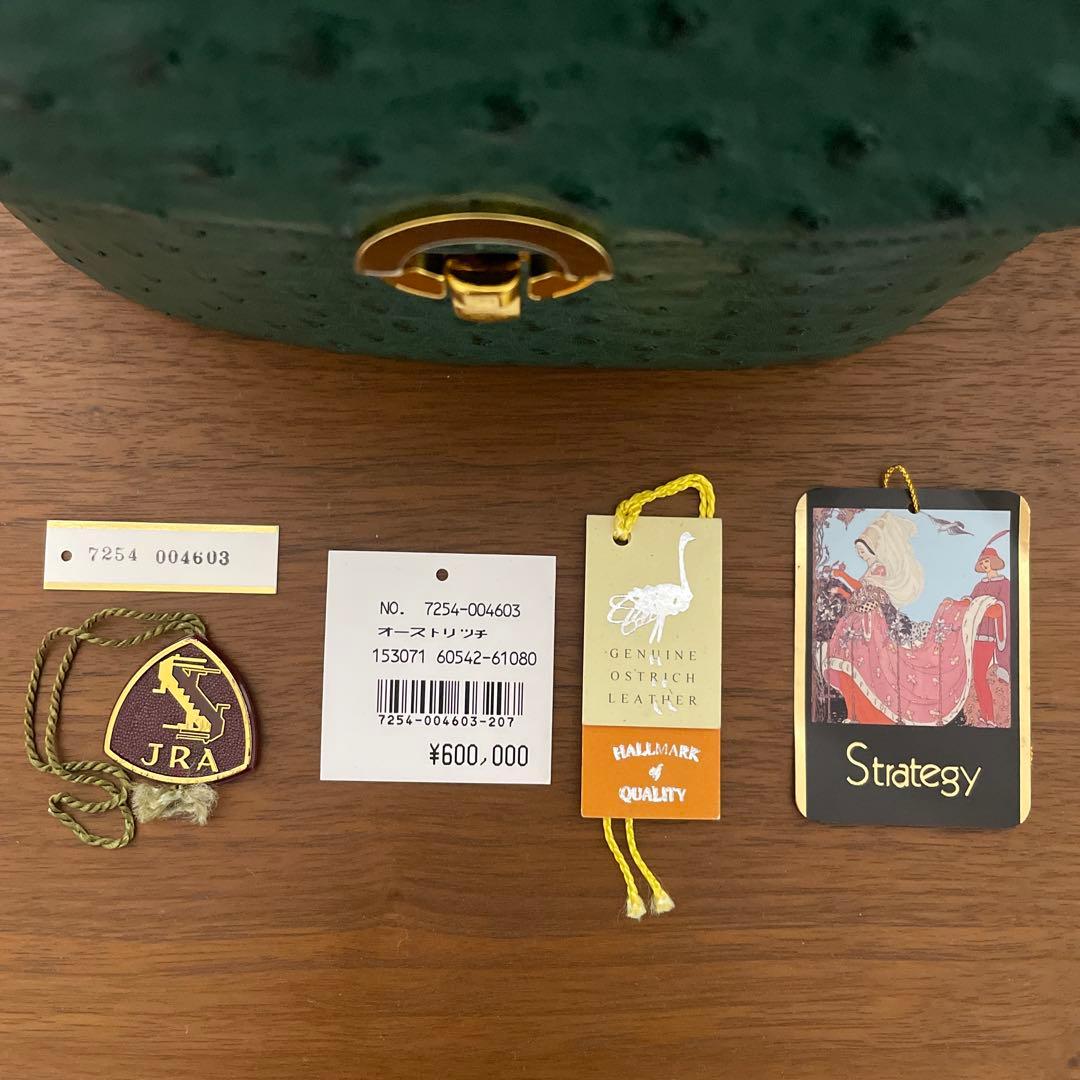 【未使用品定価60万円】ハンドバッグ　オーストリッチ　ダチョウ　本革