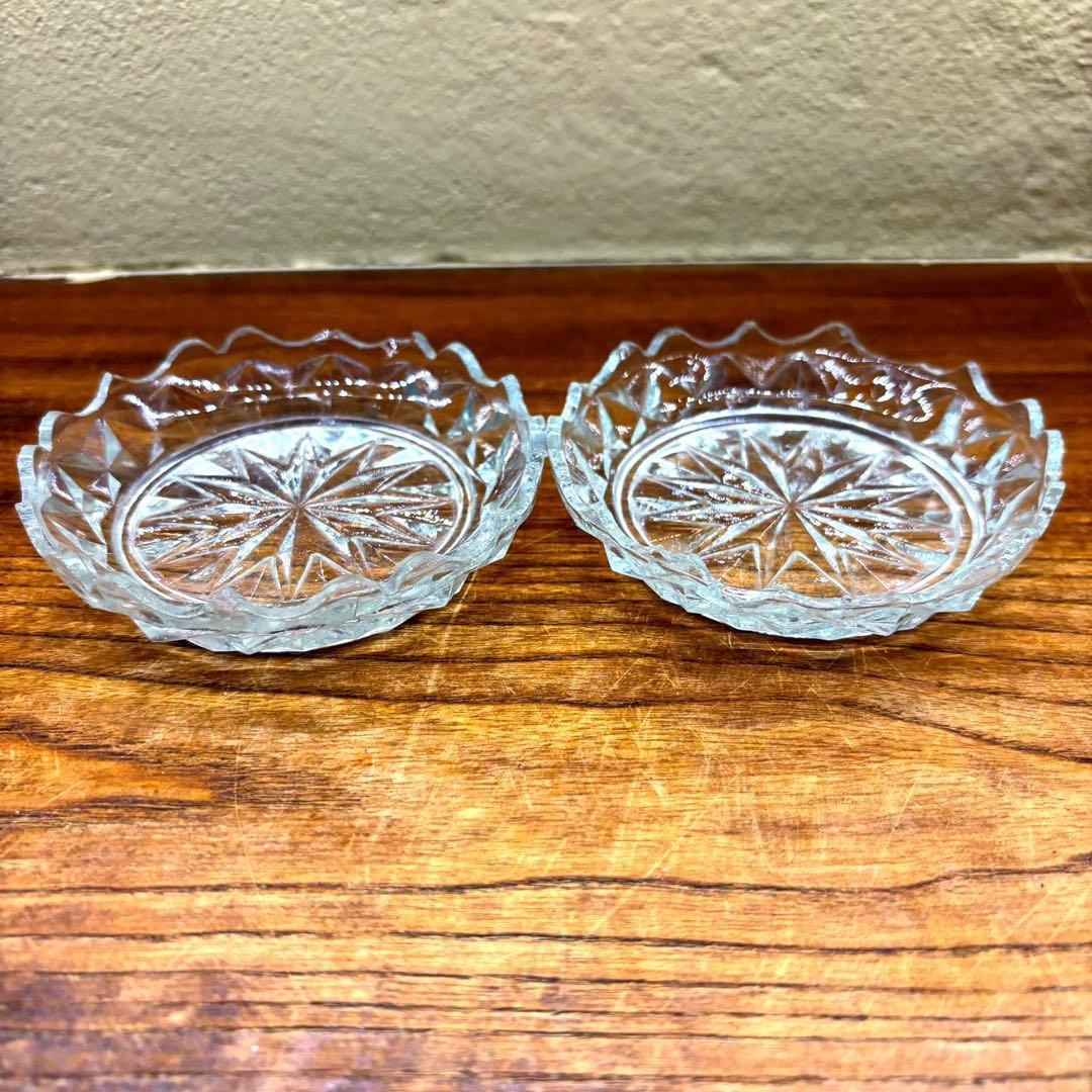 大正ガラス　昭和レトロ　切子ガラス　和ガラス　ウランガラス　戦前　レトロガラス