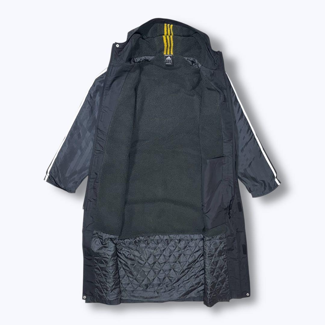 adidas FC東京 ベンチコート 旧エンブレム 黒 XOサイズ ロング丈