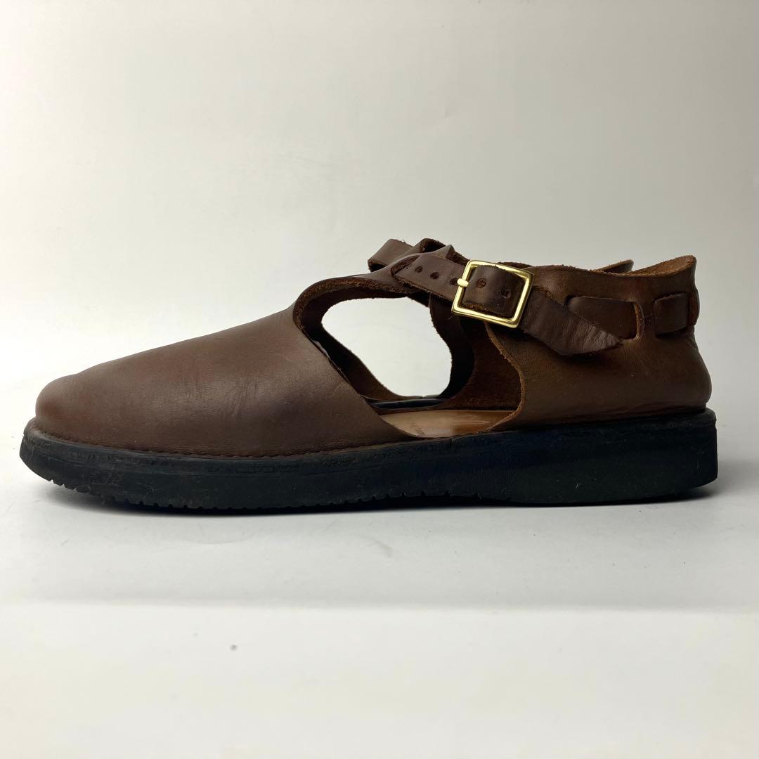 【美品】オーロラシューズ　ウエストインディアン　Tストラップ DBR 22.5㌢