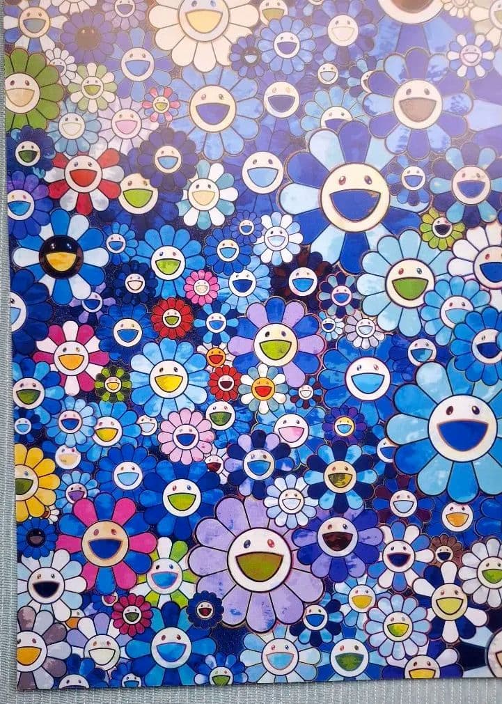 『シャングリラ・ブルー』村上隆作品ポスター　奈良美智　草間彌生