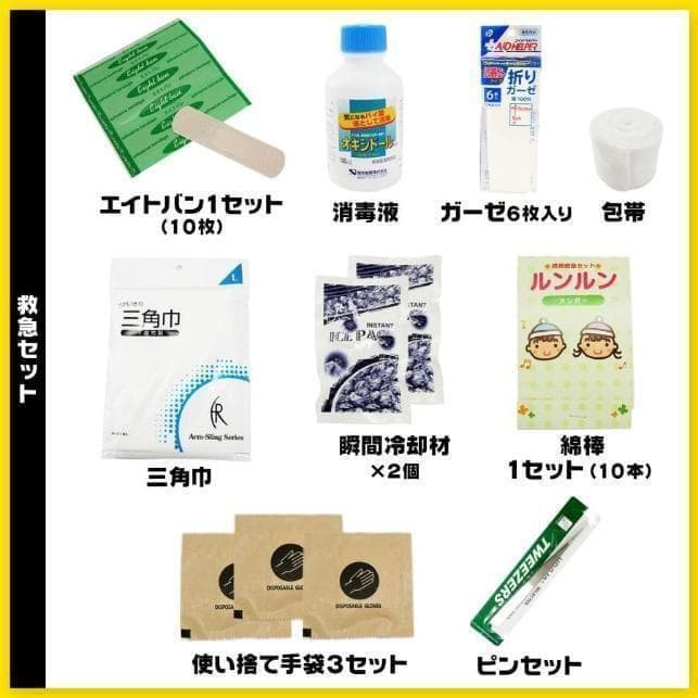 防災セット 持ち出し 1人用 車 中身 防災用品セット 非常用持ち出し袋セット