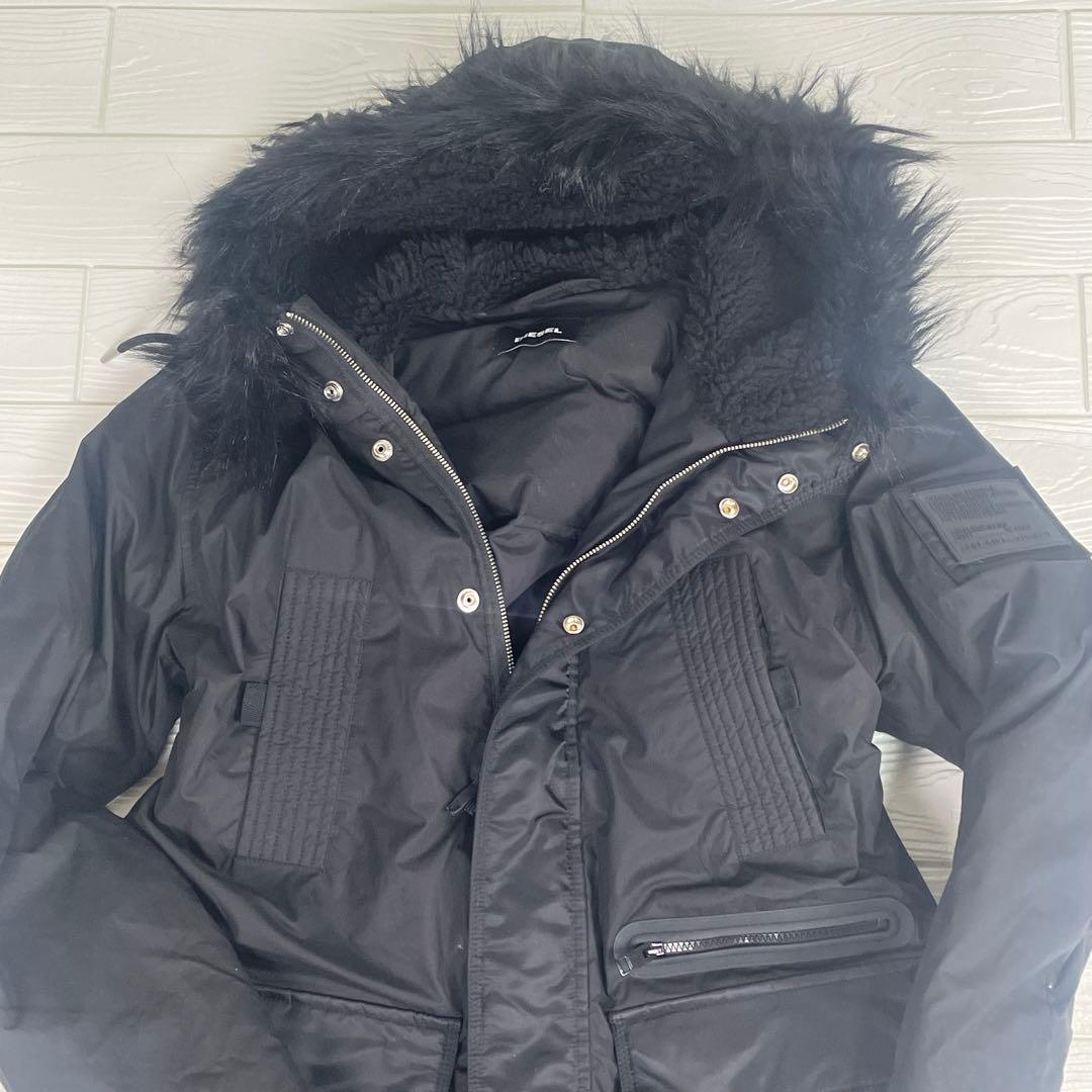 DIESEL ディーゼル ミリタリージャケット　モッズコート　フード、ファー付き