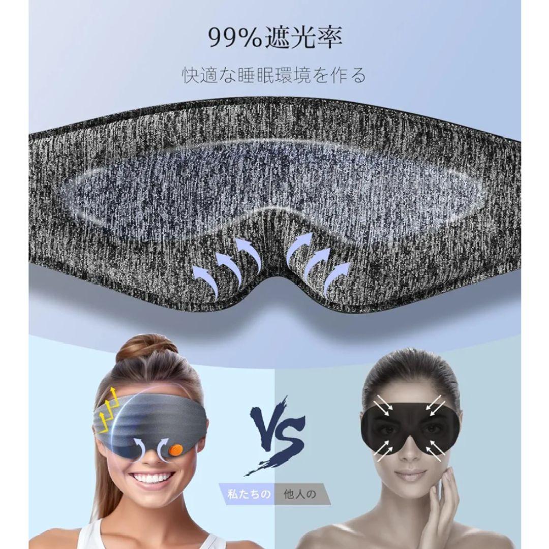 最終値下げ!アイマスク 遮光 睡眠用 3D立体型 男女兼用 快眠 旅行 飛行機