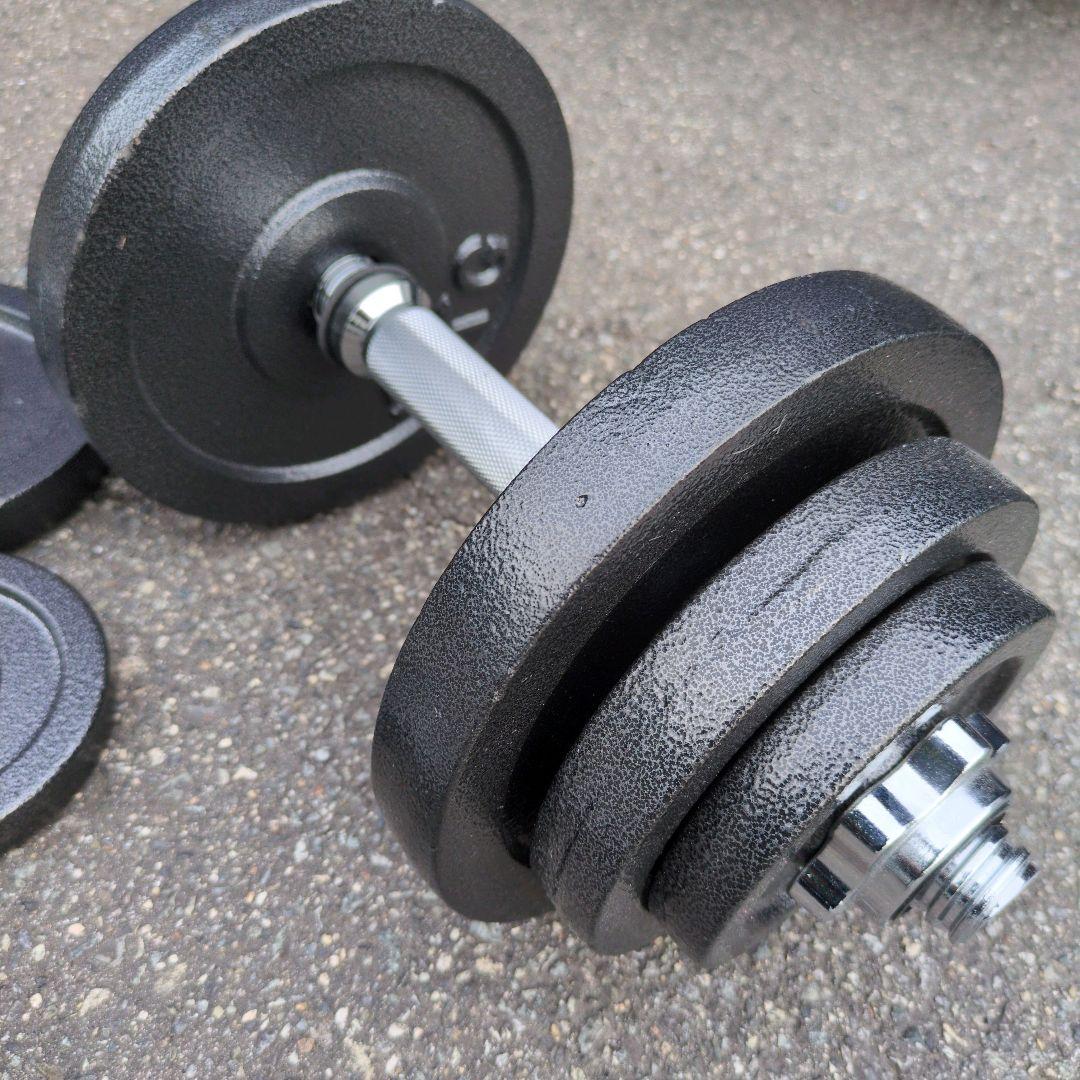 【超美品】可変式ダンベル 20kg×2個セット 計40kgセット