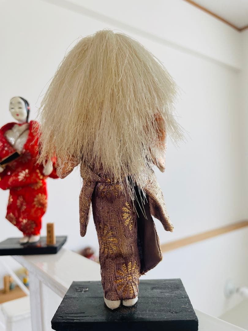 大幅値引き！希少！！年代不詳　アンティーク能楽人形2体セット