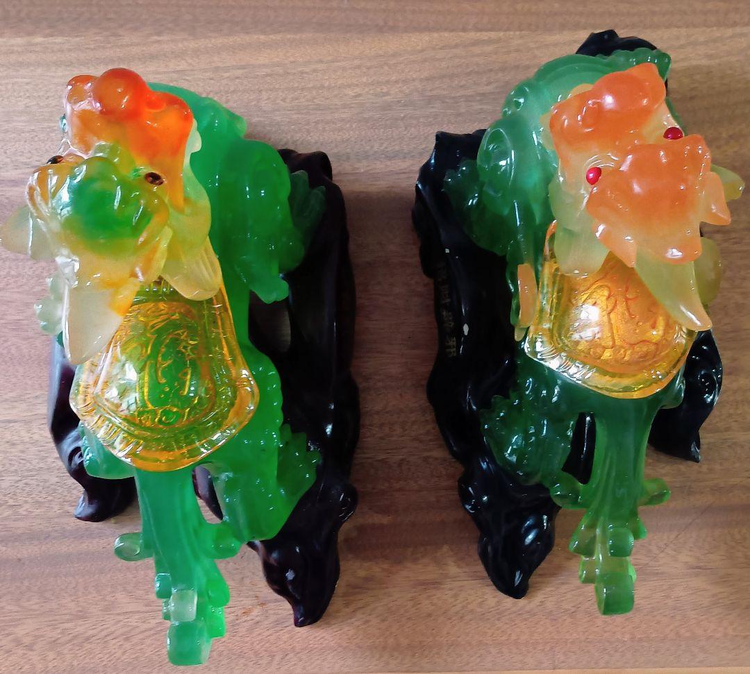 獅子の置物　縁起物