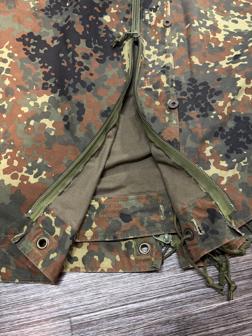 【値下】ドイツ軍 パップテント 軍幕 前面ジッパー加工済／蚊帳・ロープおまけ