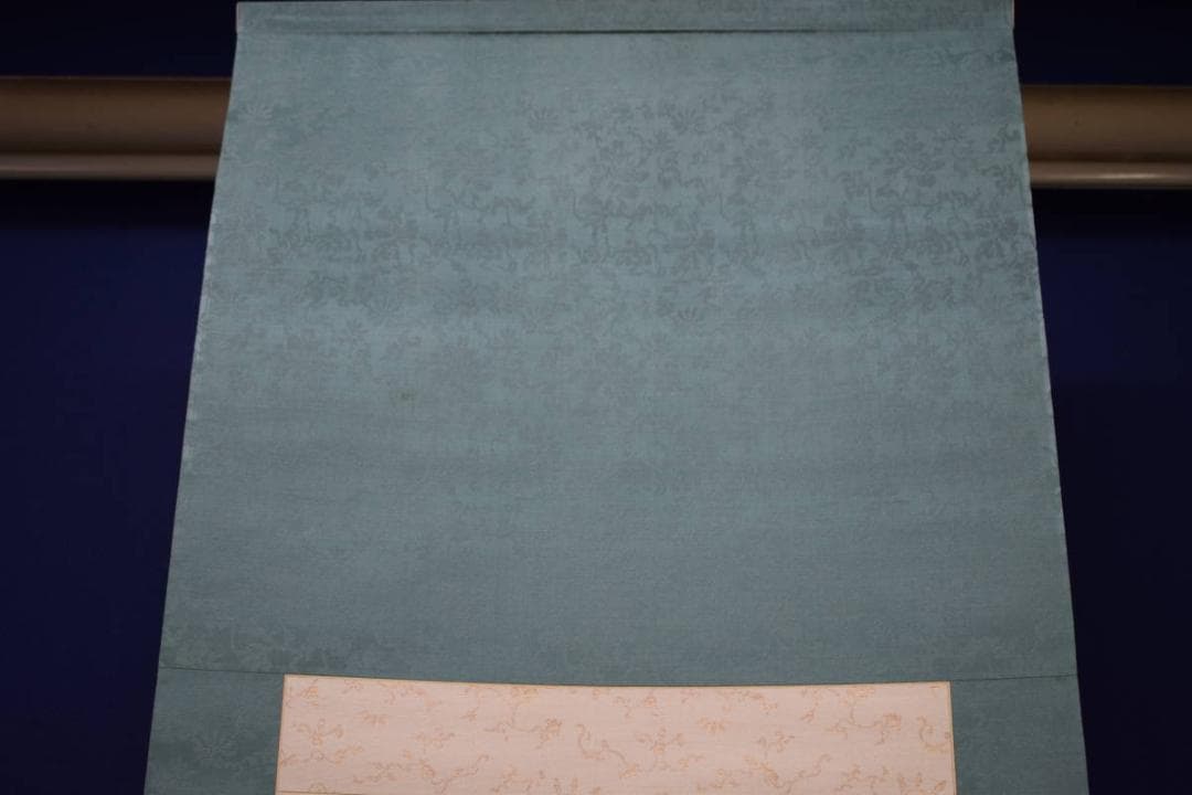 真作/河村虹外/山水人物図/絹表装/桐共箱付/布袋屋掛軸HH-661