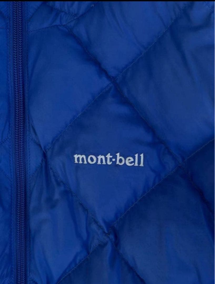 mont-bell ダウンジャケット キルティング　リバーシブル 青/黄色