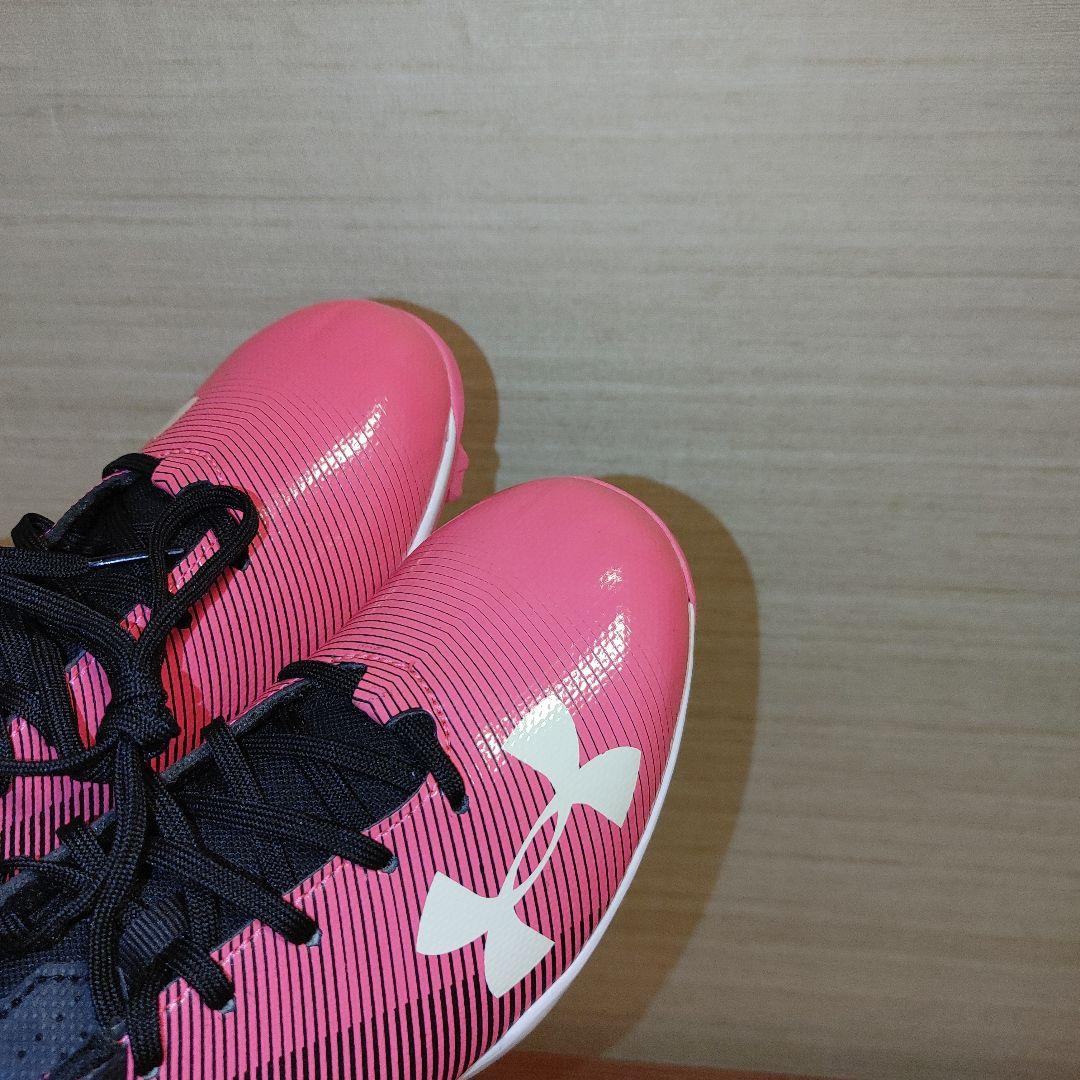 アンダーアーマー　野球　スパイク　ポイント 24.0センチ　ピンク×ブラック