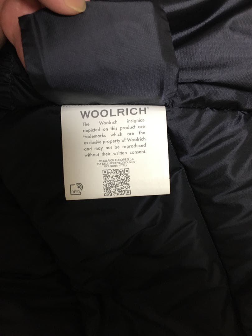 ゴアテックスダウンウールリッチWOOLRICH 紺色 良好　Lサイズ