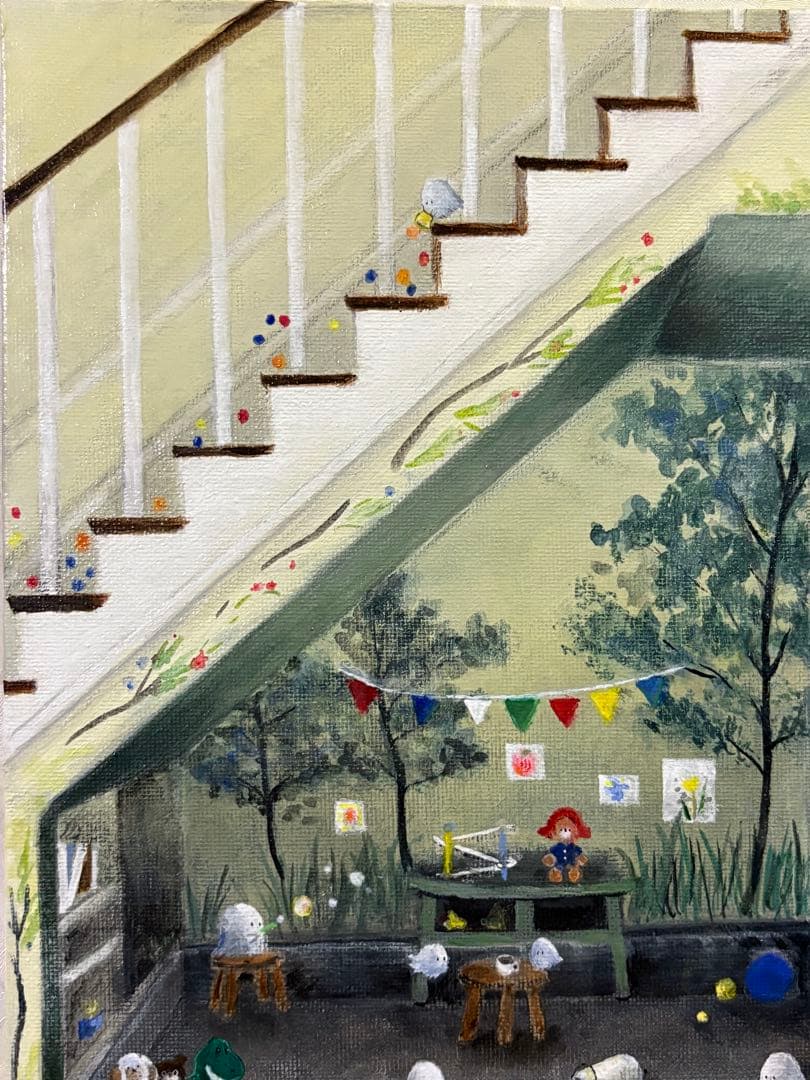 House sitting アクリル画　F3