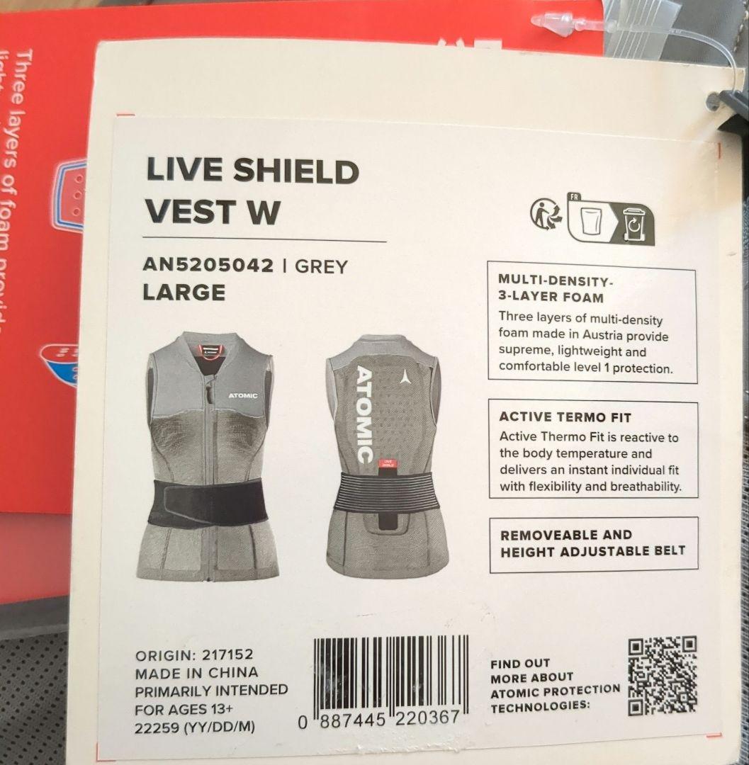 ✨️お値下✨️新品　アトミック　ATOMIC　ライブシールドベスト　プロテクター