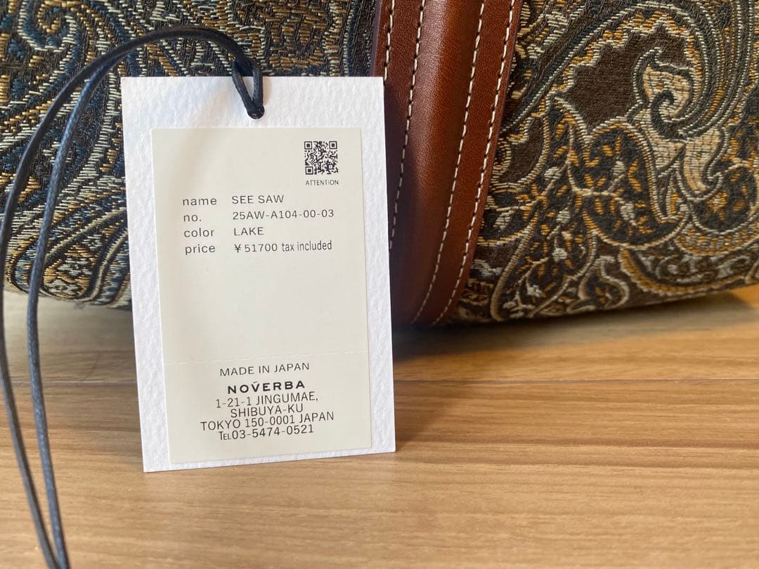 25AW 完売品　A VACATION SEE SAW ペイズリー柄