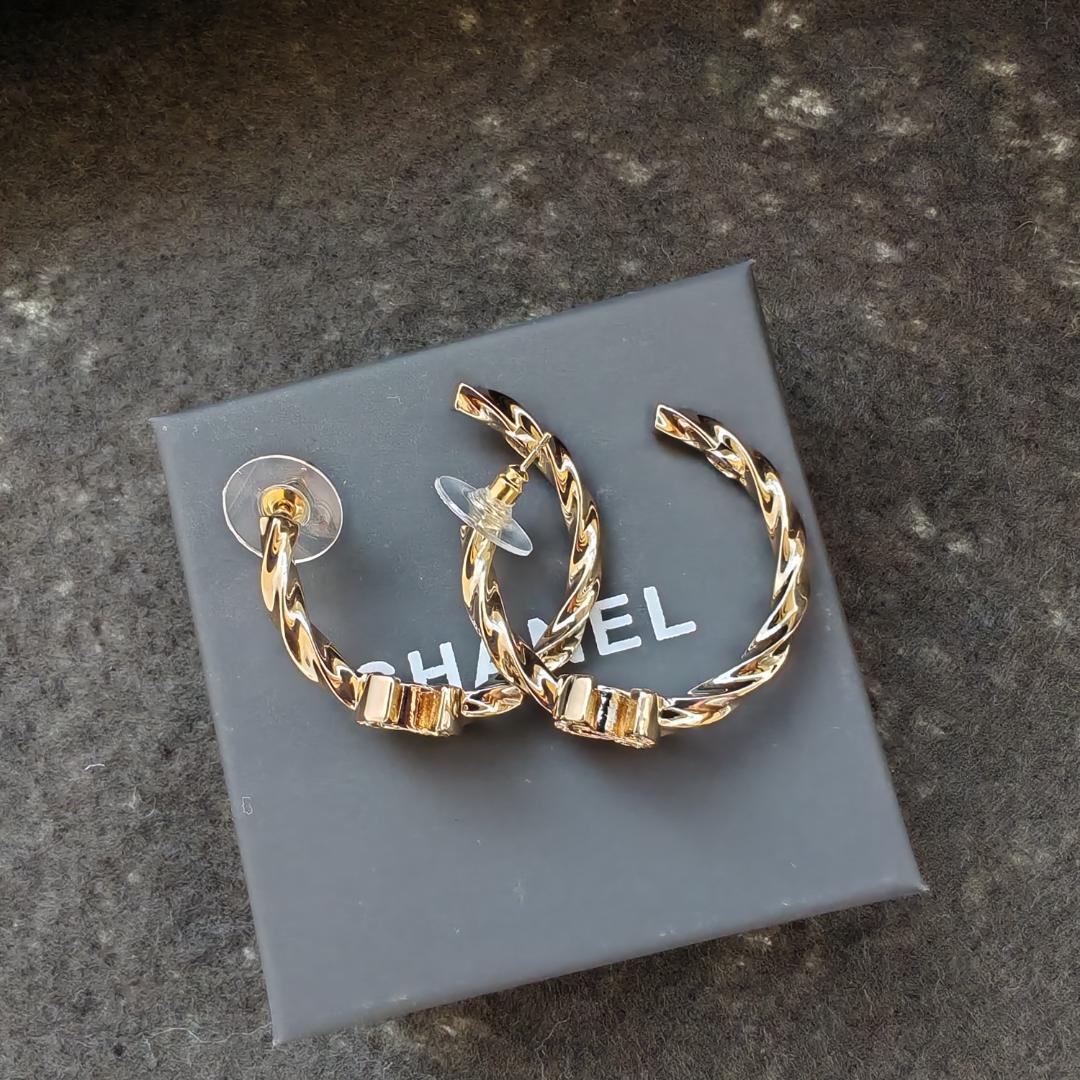 ピアス ゴールド ココマーク フープピアス