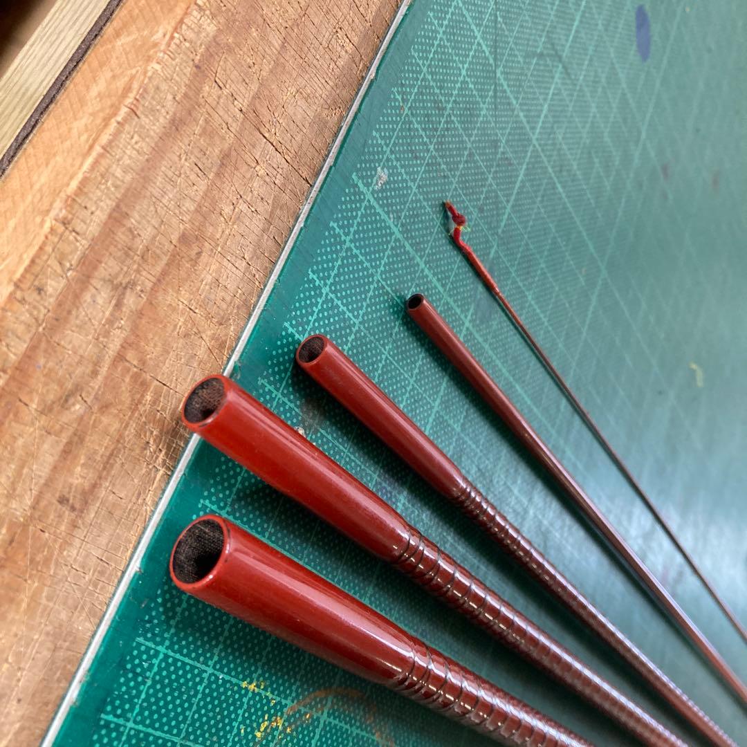 K*B様 漆塗り調 SHIMANO 朱紋峰 十六 ヘラ竿 ヘラブナ 朱色