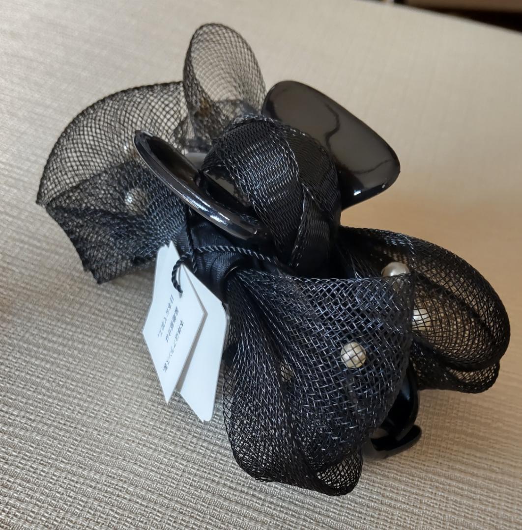 コンプレックスビズ　パールリボンバンズクリップ