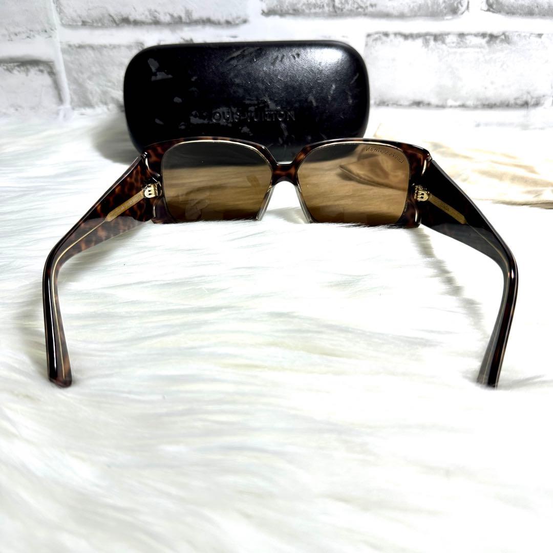 美品 ルイヴィトン サングラス レオパード マルキーズ Z0207E ブラウン