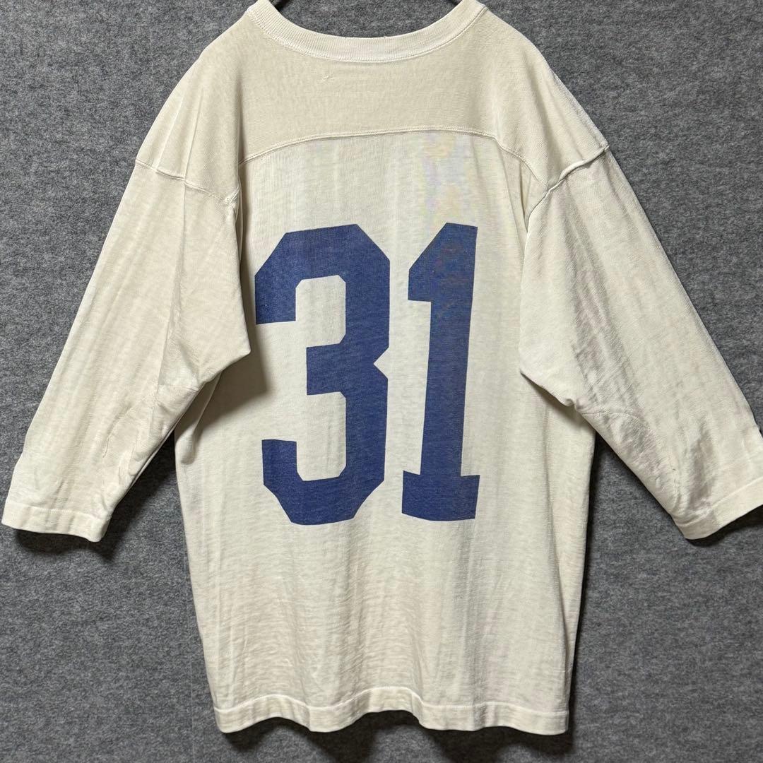 70s Champion rayon football両面染み込み　ナンバリング