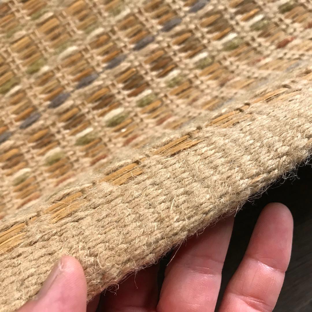 超レア 143x204cm 1.5畳 麻と水草 ラグ ラグマット 夏用 平織り