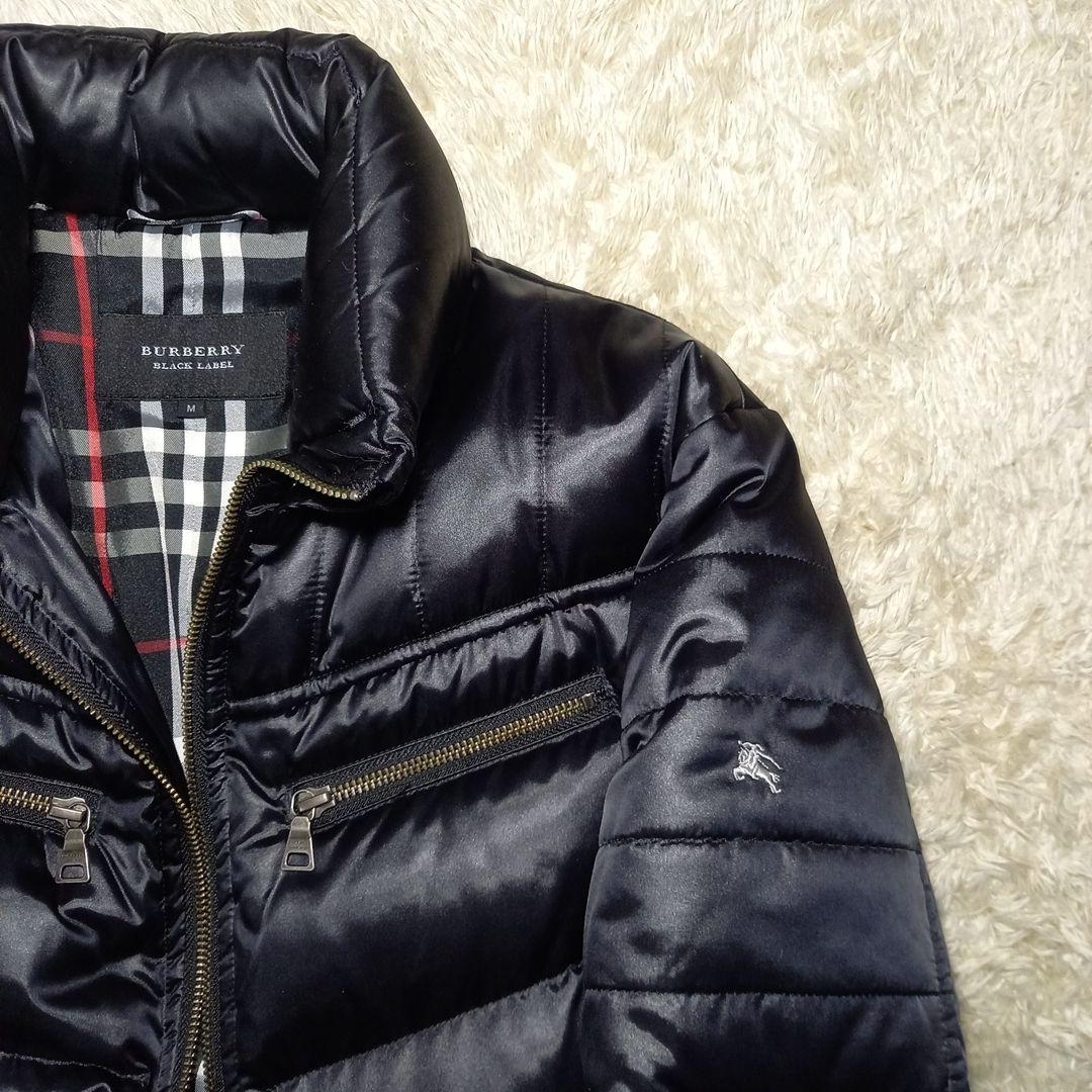 バーバリー　ブラックレーベル　ライダース　ダウンジャケット　サイズM　ホースロゴ