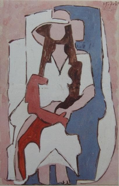 PABLO PICASSO、パブロ・ピカソ、【FEMME ASSISE】