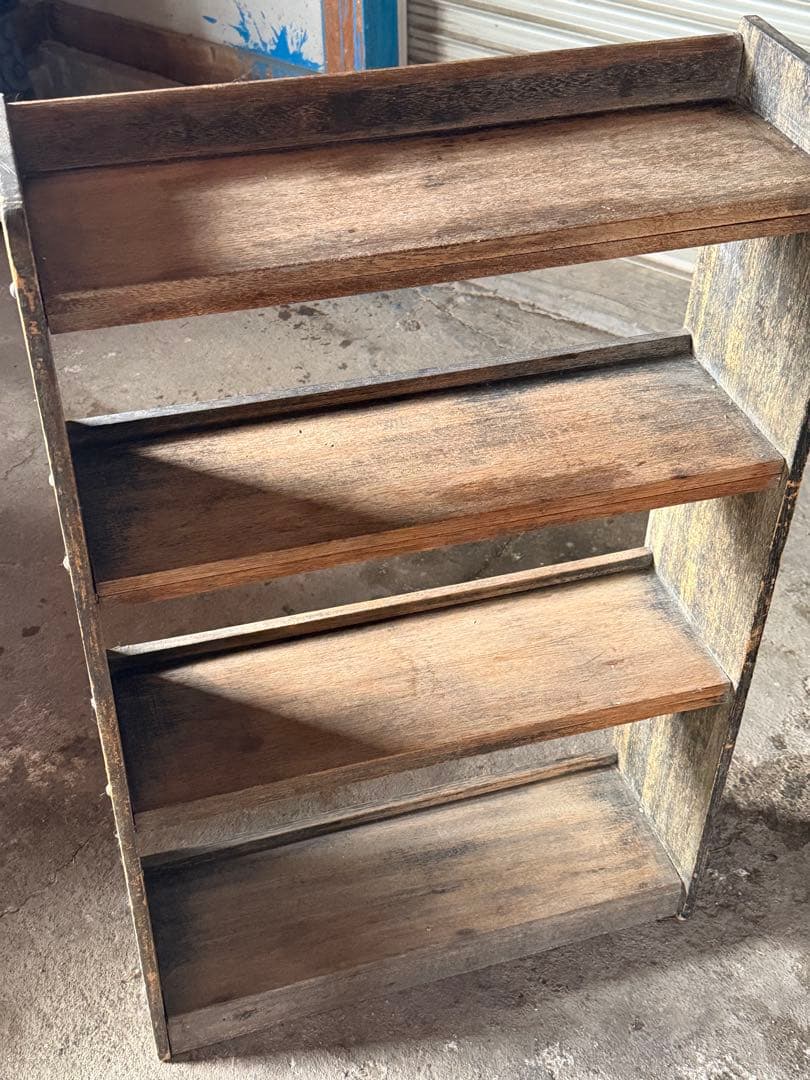 昭和レトロ4段木製ラック現地受取値引き可