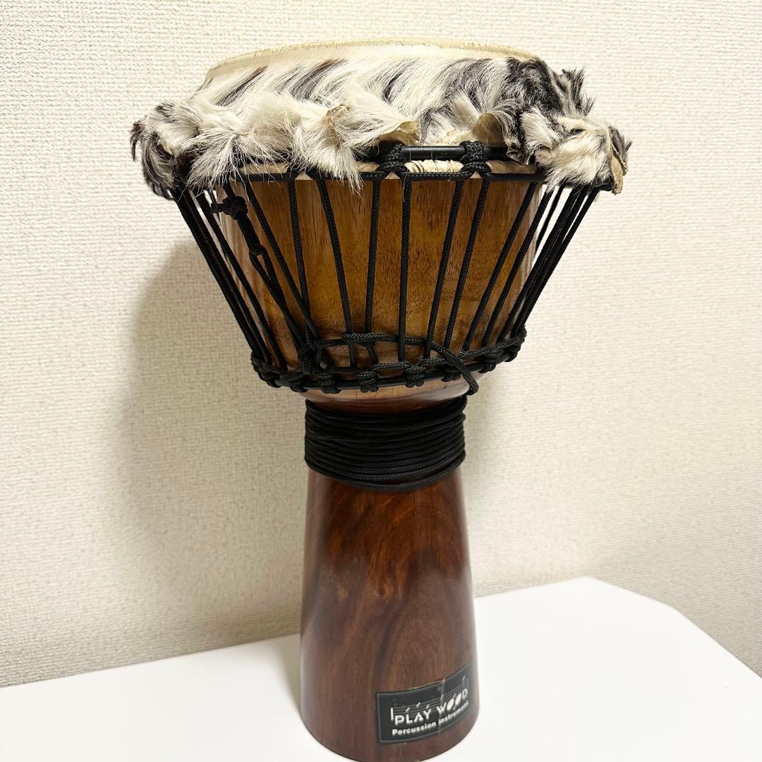 PLAY WOOD ジャンベ 打楽器 民族楽器 ナチュラルスキン 木製